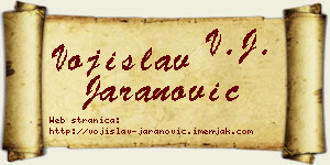 Vojislav Jaranović vizit kartica